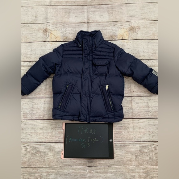 American Eagle Outfitters Kids Navy Puffer Jacket - Picture 1 of 5